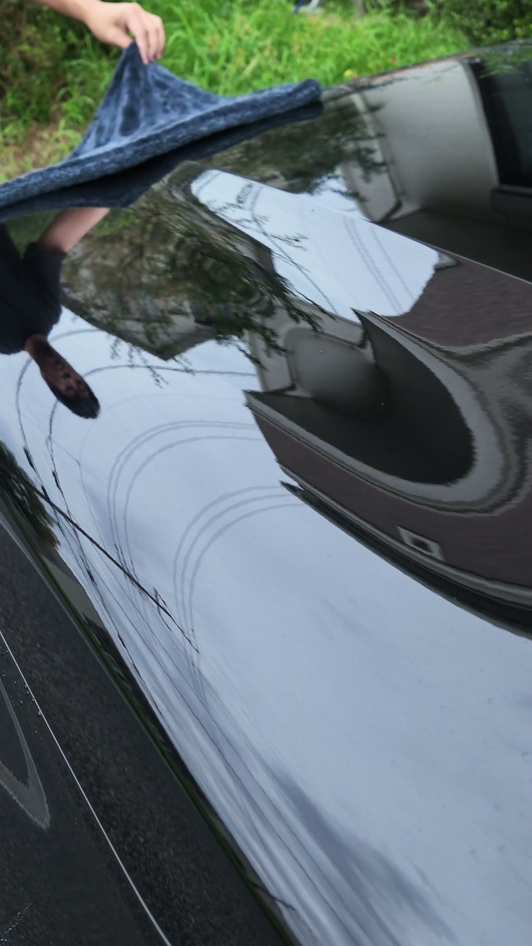 タオルを引いたあとの鏡面